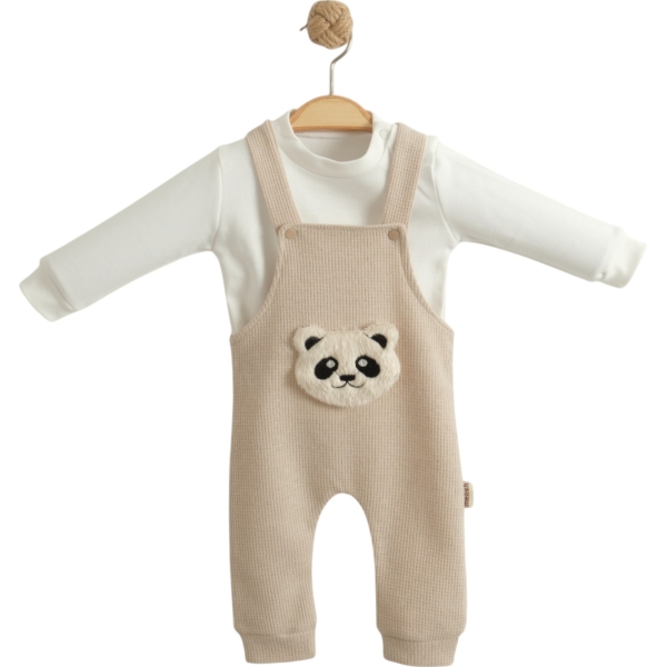 PANDA FİGÜRLÜ SALOPET TAKIM 3 Ay,6 Ay,9 Ay Uni