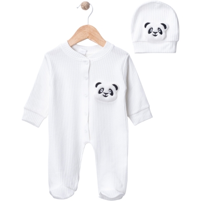 PANDA MOBİLLİ ŞAPKALI TULUM 3 Ay,6 Ay,9 Ay Uni
