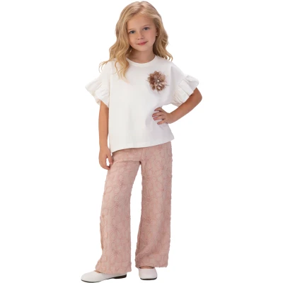 PAPATYA MÜSLİN KIZ TAKIM 3Y,4Y,5Y,6Y Kız