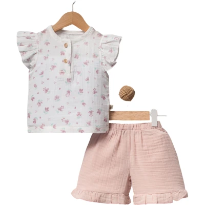PARGOT JUNGLE KIZ MÜSLİN TSHİRT TAKIM 12 Ay,18 Ay,2Y,6 Ay Kız