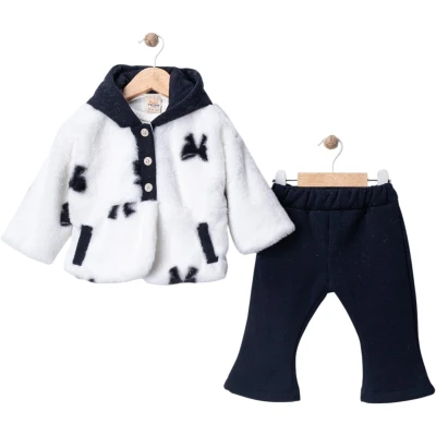 PELUŞ FİYONK DESENLİ 3 LÜ TAKIM 12 Ay,2Y,3Y,4Y Kız