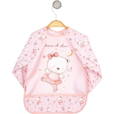 PEMBE AYI DESEN KOLLU MAMA ÖNLÜĞÜ 6 Ay,9 Ay,12 Ay,18 Ay,2Y Uni