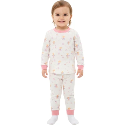 PERİLİ BALERİN BİSİKLET YAKA PİJAMA TAKIMI 6 Ay,12 Ay,18 Ay,2Y Kız
