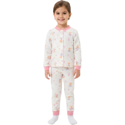 PERİLİ BALERİN ÇITÇITLI PİJAMA TAKIMI 3Y,4Y,5Y,6Y Kız