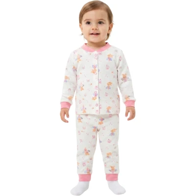 PERİLİ BALERİN ÇITÇITLI PİJAMA TAKIMI 6 Ay,12 Ay,18 Ay,2Y Kız