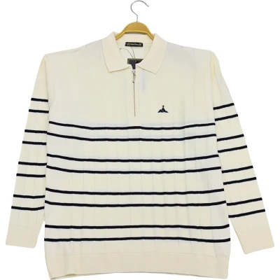 POLO YAKA FERMUARLI ÇİZGİLİ SWEAT 13Y,14Y,15Y,16Y Erkek