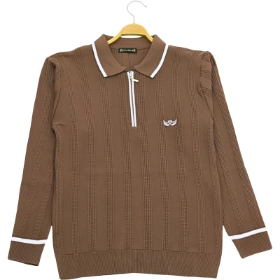 POLO YAKA FERMUARLI KANAT NAKIŞ SWEAT 13Y,14Y,15Y,16Y Erkek
