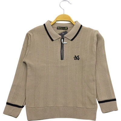 POLO YAKA FERMUARLI KOL ÇİZGİLİ SWEAT 9Y,10Y,11Y,12Y Erkek
