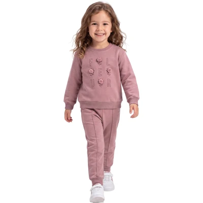 PONPONLU BASKILI 3 İP KIZ TAKIM 2Y,3Y,4Y,5Y Kız