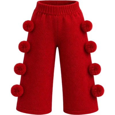 PONPONLU PANTOLON  3Y,8Y Kız