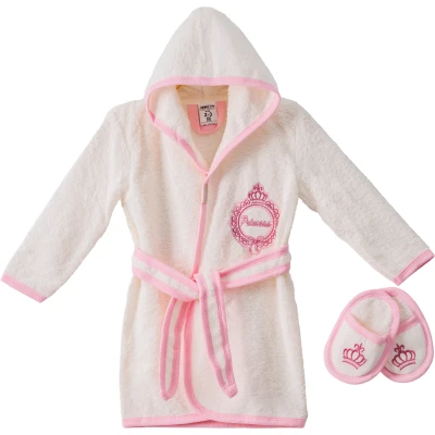 PRENSES TERLİKLİ BORNOZ 12 Ay,2Y,4Y Kız