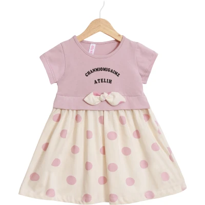PUANLI FİYONKLU ELBİSE 2Y,3Y,4Y,5Y Kız