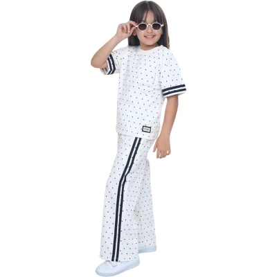 PUANTİYELİ ŞERİTLİ TAKIM 4Y,5Y,6Y,7Y,8Y Kız