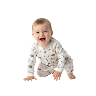 RAPORLU 6/24 ÇITÇITLI PİJAMA TAKIMI ASLAN FİL 6 Ay,12 Ay,18 Ay,2Y Erkek