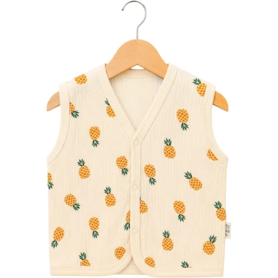 RAPORLU ANANAS DESEN BEBE YELEK  6 Ay,12 Ay,18 Ay,2Y,9 Ay Uni