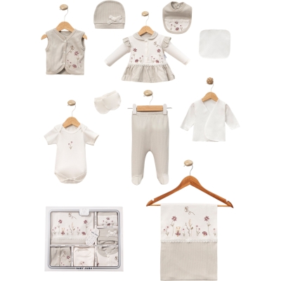 RAPORLU ARILI BEBE YAKALI 10 LU SET 1 Ay,2 Ay,3 Ay Kız