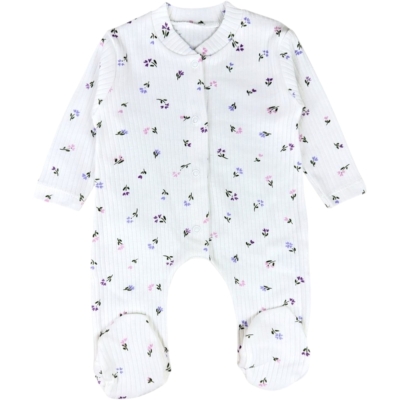 RAPORLU ÇITIR ÇİÇEK PATİKLİ TULUM  1 Ay,2 Ay,3 Ay,6 Ay,9 Ay Kız