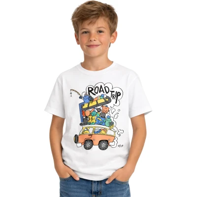 ROADTRIP BASKILI KISA KOLLU TİŞÖRT  10Y,11Y,12Y,13Y Erkek