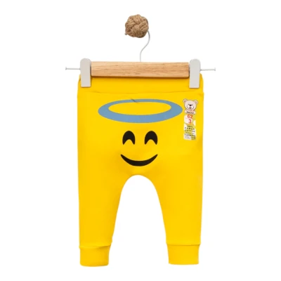 SEVİMLİ EMOJİ BASKILI MANŞETLİ TEK ALT 3 Ay,6 Ay,9 Ay,12 Ay Uni