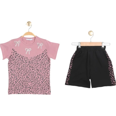 SIM BASKILI LEOPAR KIZ TAKIM 3Y,4Y,5Y,6Y,7Y,8Y,9Y,10Y Kız