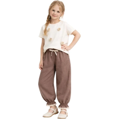 SMİLE GÜLLÜ DANTELLİ TAKIM 4Y,5Y,6Y,7Y Kız