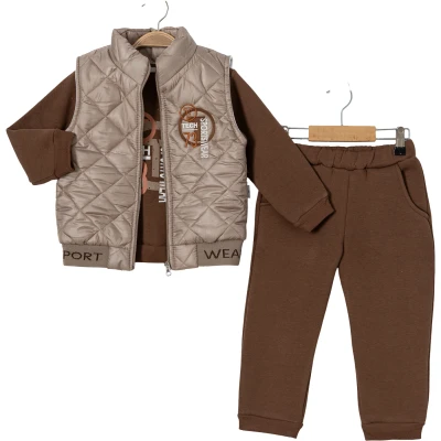 SPORT WEAR NAKIŞLI YELEKLİ TAKKM 2Y,3Y,4Y,5Y Erkek