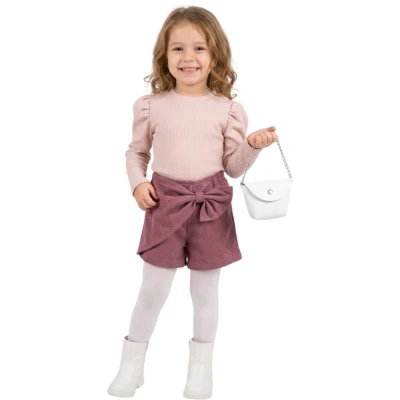 SÜET ŞORTETEK TAKIM  5Y,4Y,3Y,2Y Kız