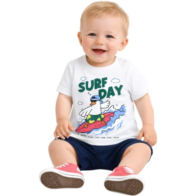 SURFDAY BASKILI KISA KOLLU TİŞÖRT  6 Ay,9 Ay,12 Ay,18 Ay Erkek