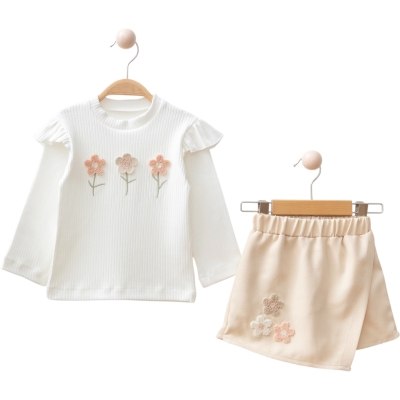 SÜZENE ÇİÇEKLİ ŞORT TAKIM 2Y,3Y,4Y,5Y Kız