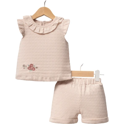 SWEET ROSE KIZ BEBEK YAZLIK 2’Lİ TAKIM 3 Ay,9 Ay,12 Ay,18 Ay Kız