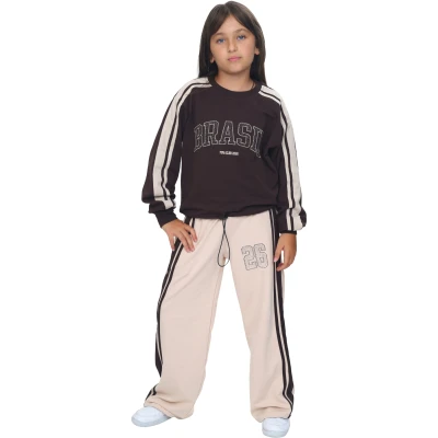 TAŞ VE ŞERIT DETAYLI TAKIM 4Y,5Y,6Y,7Y,8Y Kız