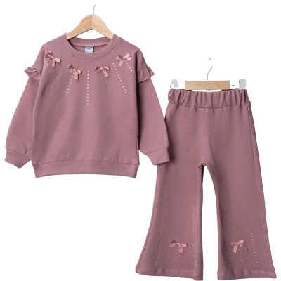 TAŞLI FİYONKLU İKİ İP KIZ TAKIM 2Y,3Y,4Y,5Y Kız