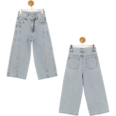 TAŞLI KIZ KOT PANTOLON  6Y,7Y,8Y,9Y,10Y Kız