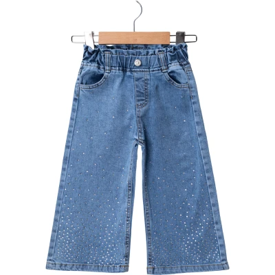 TAŞLI KOT PANTOLON  2Y,3Y,4Y,5Y Kız