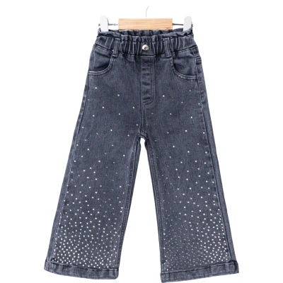TAŞLI KOT PANTOLON  2Y,3Y,4Y,5Y Kız