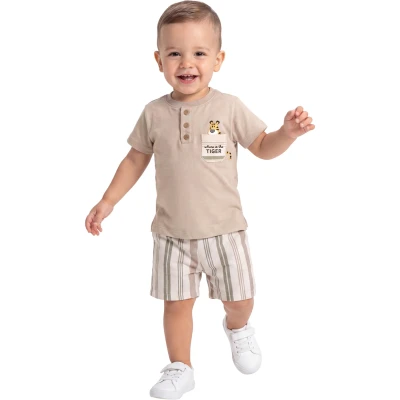 TİGER NAKIŞLI DÜĞMELİ ERKEK TAKIM 9 Ay,12 Ay,18 Ay,2Y Erkek