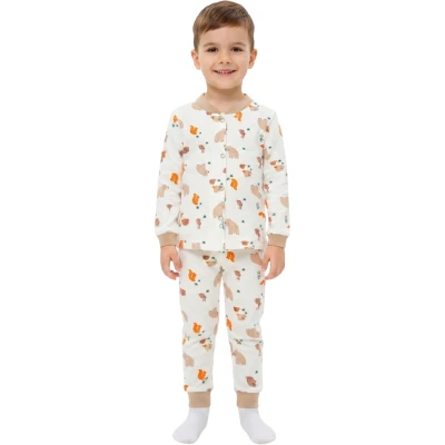 TİLKİLİ AYI ÇITÇITLI PİJAMA TAKIMI 3Y,4Y,5Y,6Y Erkek