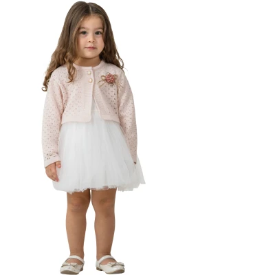 TRİKO HIRKALI ELBİSE 2Y,3Y,4Y Kız