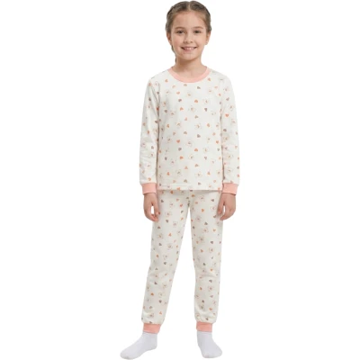TURUNCU KALP PİJAMA 7Y,8Y,9Y Kız