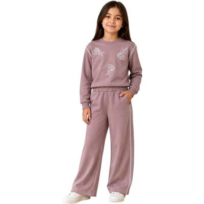 ÜÇ ÇİÇEK SÜZÜNE İŞLİ TAKIM  11Y,12Y,13Y,14Y Kız