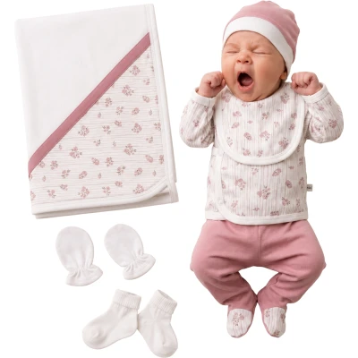 UÇURTMA DESENLİ 7’Lİ KIZ ZIBIN SET  6 Ay,3 Ay Kız
