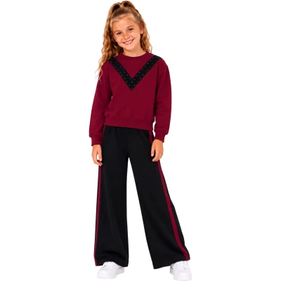 V TAŞLI GARNİLİ TAKIM  4Y,5Y,6Y,7Y,8Y Kız
