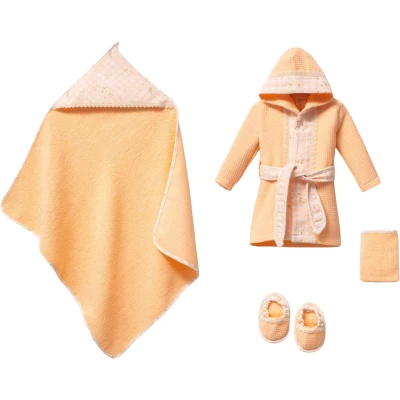 WAFFLE BORNOZ SET 6 Ay Kız