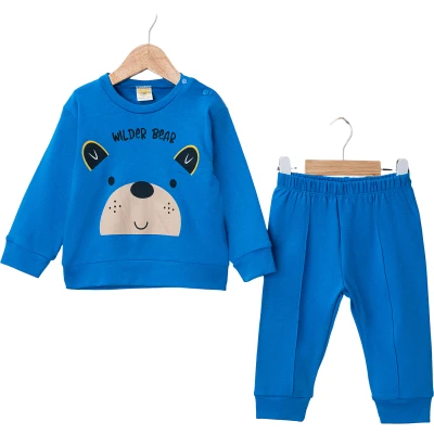 WILDER BEAR AYI BASKILI İKİLİ TAKIM  6 Ay,9 Ay,12 Ay,18 Ay Erkek