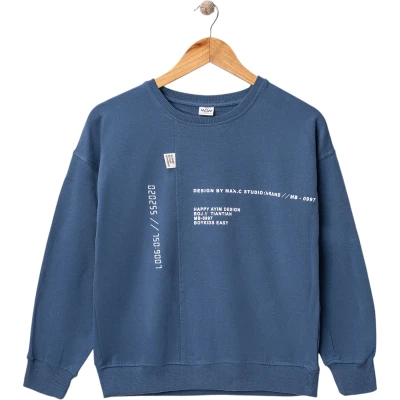 WOW ETİKETLİ YAZILI SWEAT 9Y,10Y,11Y,12Y Erkek