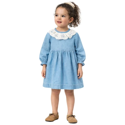 YAKA DETAYLI TOKALI KOT ELBİSE 12 Ay,2Y,9 Ay,18 Ay Kız