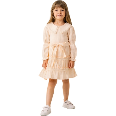 YAKALI KATKAT ELBİSE  2Y,3Y,4Y,5Y Kız