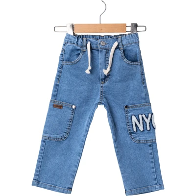 YAN CEPLİ ERKEK KOT PANTOLON  2Y,3Y,4Y,5Y Erkek