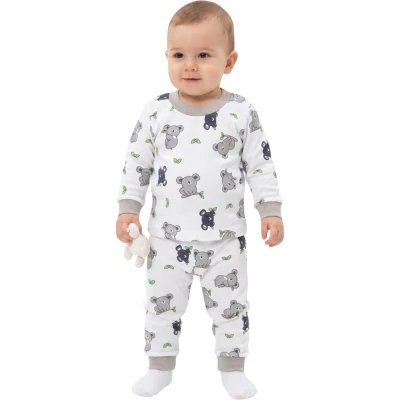 YAPRAKLI GRİ KOALA PİJAMA 6 Ay,12 Ay,18 Ay,2Y Erkek