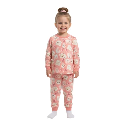 YAVRUAĞZI TİLKİ ÇITÇITLI PİJAMA 3Y,4Y,5Y,6Y Kız
